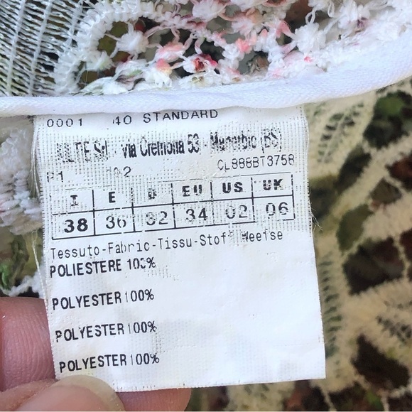 Domenico Vacca Guipure Lace Short Sleeve Blouse Size 02 - Picture 5 of 6